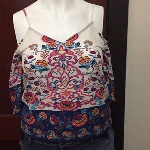 Summer cold shoulder blouse